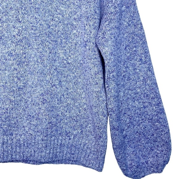 J. CREW NEW Puff Sleeve Crew Neck Sweater Size Medium in Lilac Ivory - Picture 12 of 15